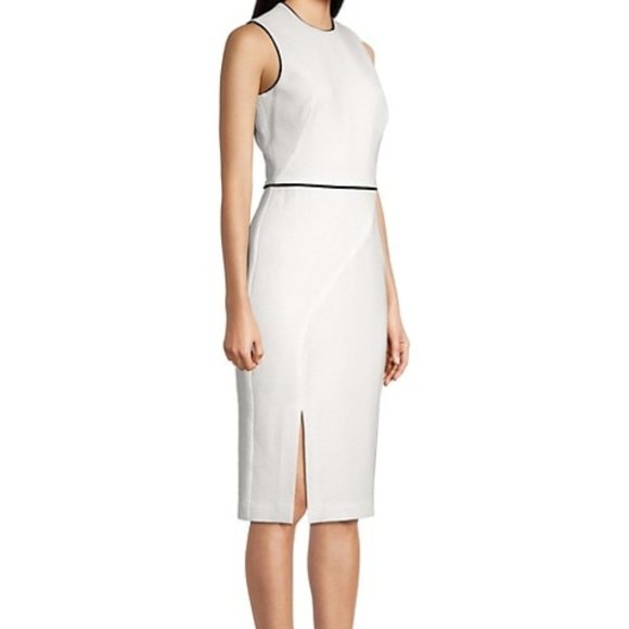 Black Halo Puma Pebble Crepe Sheath Dress 6 - Picture 2 of 3